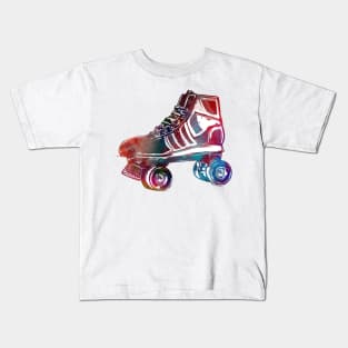 roller skates sport art #roller #skates Kids T-Shirt